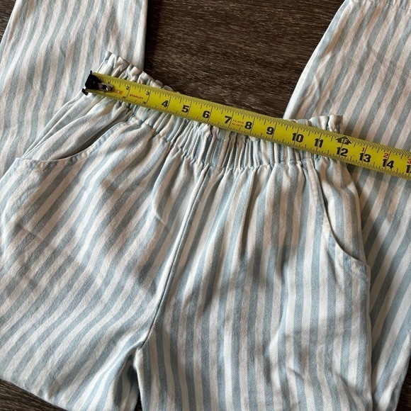 Vintage Boxer Style pull on pants stripes blue stretchy waist. Women’s small - Picture 14 of 16